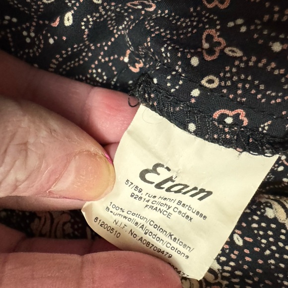 Boho chic Etam Tiered Mini Skirt multi floral pattern size Large - Picture 2 of 8